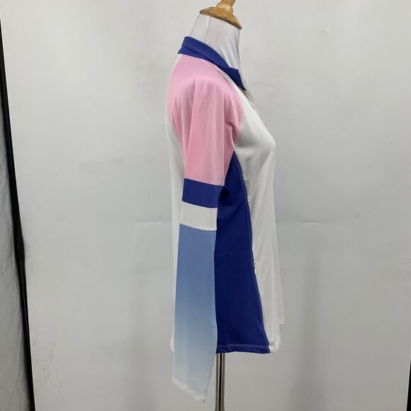 RLX Ralph Lauren Shirt Womens S Small Colorblock Raglan Long Sleeve Golf Polo - Picture 4 of 11